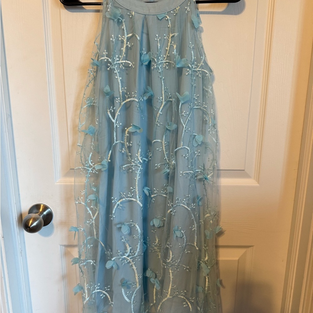 Girl’s Blue Sleeveless Dress